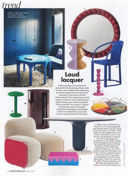 11 Check out Jonathan Adler's Ripple box in Elle Decoration's lacquer-filled feature