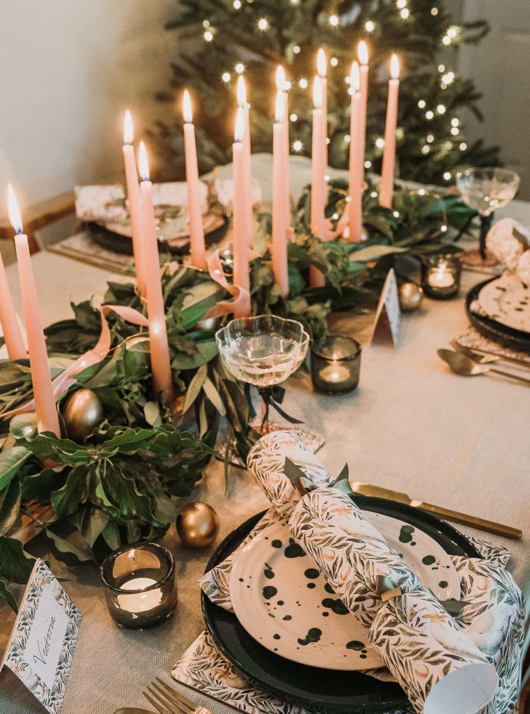 Nancy & Betty - Christmas - Geese cracker, dinner candles, table linen - lifestyle - Portrait (3)