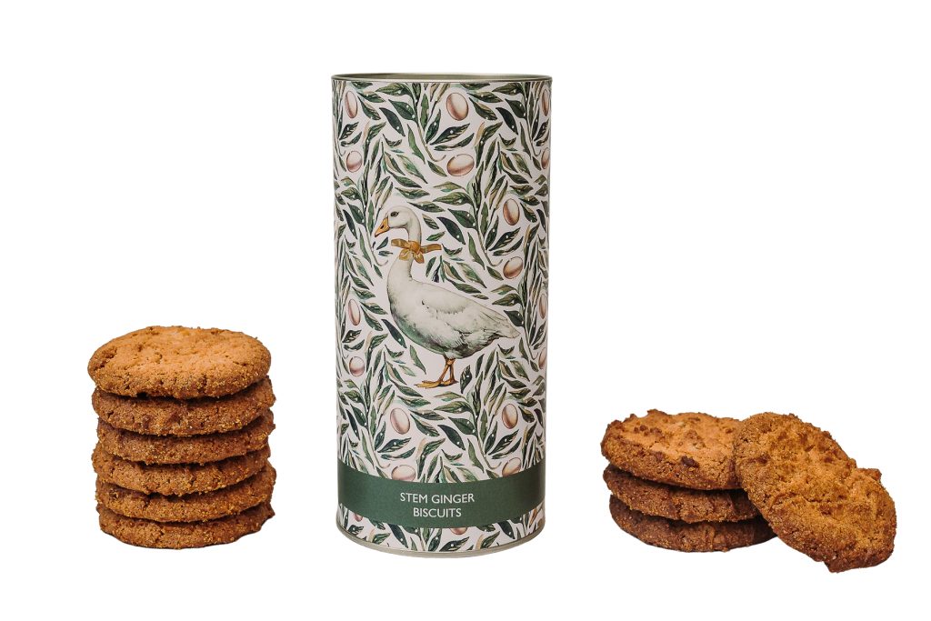 Nancy & Betty - Tin of biscuits - Geese, ginger - Portrait