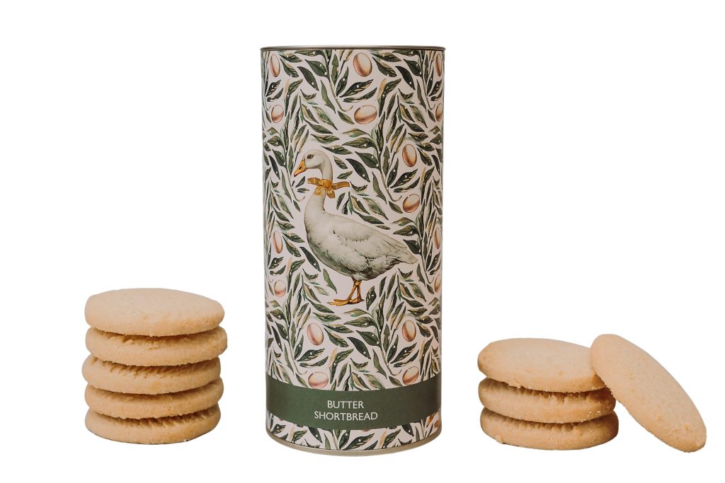 Nancy & Betty - Tin of biscuits - Geese , shortbread - Portrait