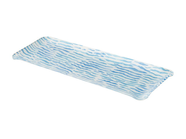 Nina Campbell – Acc – Trays – Oblong, Arles Fabric, Blue – Portrait
